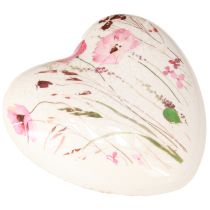 Artikel Keramik Herz Mohn Krakelee Vintage Charme Deko 11x11cm