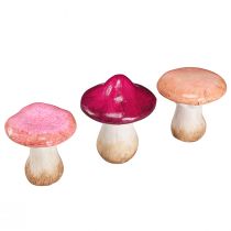 Artikel Keramik Pilze Deko-Set in Pink, Herbstliches Flair, robust & vielseitig, Ø8/8,5/9cm – 3er Pack