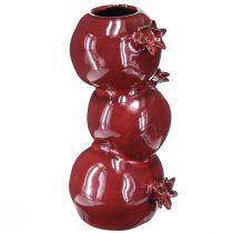 Artikel Keramik Vase Granatapfel Blumenvase Dunkelrot H23,5cm Dekoration Geschenkidee