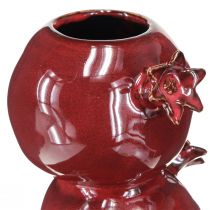 Artikel Keramik Vase Granatapfel Blumenvase Dunkelrot H23,5cm Dekoration Geschenkidee