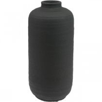 Keramik Vase Schwarz Deko Vasen Rustikal Ø15,5cm H34cm