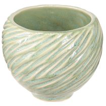 Artikel Keramikschalen Grün Spiral Design Ø9cm H7cm 4er Set