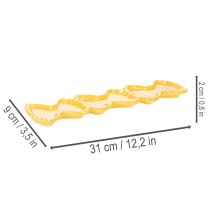 Artikel Gelbe Keramik-Dipschale 31 cm in Pasta-Form für kreative Tischdekoration