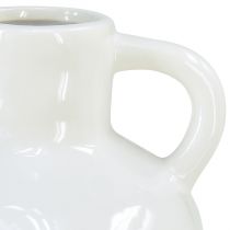 Artikel Keramikvase Weiß Vase mit 2 Henkeln Keramik Ø7cm H11,5cm