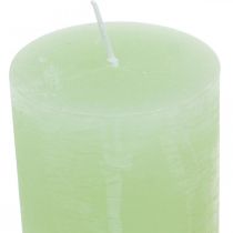 Artikel Stumpenkerzen durchgefärbt Lime Grün​​​​​​​ 60×100mm 4 St