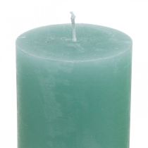 Artikel Stumpenkerzen durchgefärbt Hellgrün Jade 70×100mm 4 St