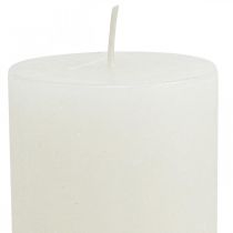 Stumpenkerzen Rustic Durchgefärbte Kerzen Weiß 70/140mm 4St
