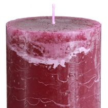 Artikel Kerzen durchgefärbt Stumpenkerzen Berry 85×120mm 2er Set Rot Dekoration