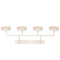 Artikel Kerzenständer Metall mit 4 Kerzentellern 47cm creme