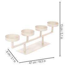 Artikel Kerzenständer Metall mit 4 Kerzentellern 47cm creme