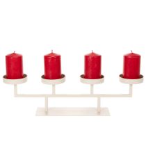 Artikel Kerzenständer Metall mit 4 Kerzentellern 47cm creme