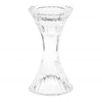 Artikel Kerzenhalter Glas Rund Ø7cm H13cm 2St - Eleganter Stabkerzenhalter für Floristen