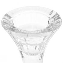 Artikel Kerzenhalter Glas Rund Ø7cm H13cm 2St - Eleganter Stabkerzenhalter für Floristen