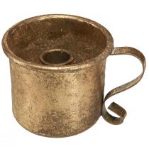 Artikel Goldener Vintage Becher-Kerzenhalter Ø9cm H8cm – Stilvolle Eleganz und Beleuchtung