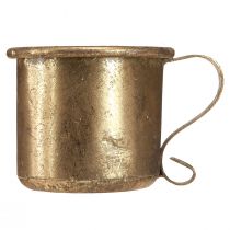 Artikel Goldener Vintage Becher-Kerzenhalter Ø9cm H8cm – Stilvolle Eleganz und Beleuchtung