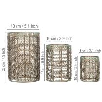 Artikel Kerzenhalter Metall Teelichthalter Ø8/10/13cm 3er-Set