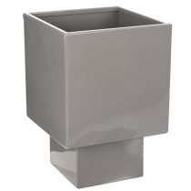 Artikel Pflanzgefäß Würfel Grau Metall mit Sockel 22 cm