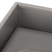 Artikel Pflanzgefäß Würfel Grau Metall mit Sockel 22 cm