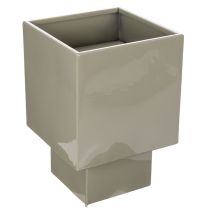 Artikel Würfel-Pflanzgefäß aus Metall 22 cm Grün mit erhöhtem Stand