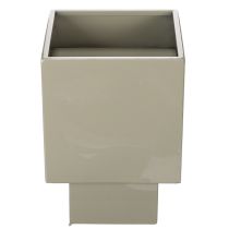 Artikel Würfel-Pflanzgefäß aus Metall 22 cm Grün mit erhöhtem Stand