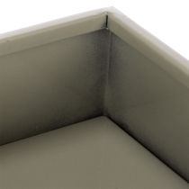Artikel Würfel-Pflanzgefäß aus Metall 22 cm Grün mit erhöhtem Stand
