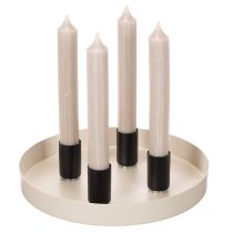 Artikel Magnetischer Kerzenhalter rund mattschwarz für Stabkerzen Ø 25 mm, 4er-Set