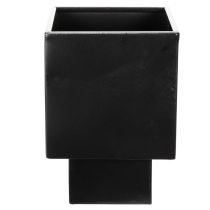 Artikel Pflanzgefäß Würfel Metall Schwarz mit Sockel 22 cm
