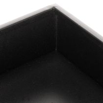 Artikel Pflanzgefäß Würfel Metall Schwarz mit Sockel 22 cm
