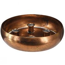 Artikel Kerzenhalter Schale Bronze Antik Optik Deko Ø22cm für 4 Stabkerzen