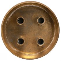 Artikel Kerzenhalter Schale in Goldoptik Ø22cm - Platz für 4 Kerzen - Tafeldeko & Wohnaccessoire