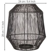 Artikel Kerzenhalter Schwarz Deko Laterne Drahtkorb Ø24cm H28cm