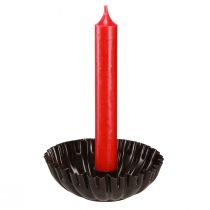 Artikel Kerzenhalter Vintage Kuchenform Dunkelbraun Ø11,5cm 4 Stück Ambiente Dekoration