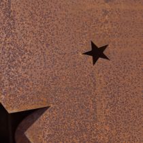 Artikel Metall Kerzenhalter Edelrost Sternenmotiv H40/50cm Weihnachtsdeko Innen/Außen