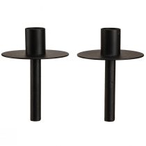Artikel Kerzenhalter für Flaschen Schwarz Metall H12cm im 2er Set - Eleganz und Funktionalität für Ihre Dekoration