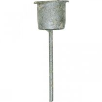 Artikel Kerzenhalter zum Stecken Shabby Chic Grau Ø3cm H8,5cm 8 St