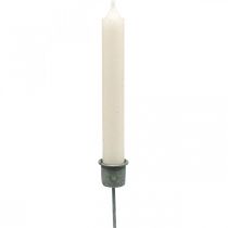 Artikel Kerzenhalter zum Stecken Shabby Chic Grau Ø3cm H8,5cm 8 St