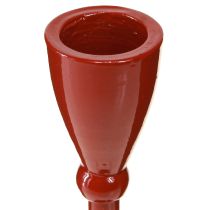 Artikel Kerzenhalter Stabkerzen Rot Metall 17cm Weihnachtsdekoration