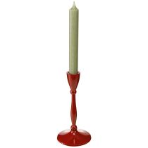 Artikel Kerzenhalter Stabkerzen Rot Metall 17cm Weihnachtsdekoration