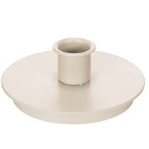 Artikel Kerzenhalter rund Metall 10cm cremefarben für Stabkerzen Innenbereich 2er Set