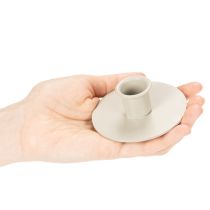 Artikel Kerzenhalter Metall Beige matt 8cm 3er-Set für Stabkerzen