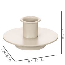Artikel Kerzenhalter Metall Beige matt 8cm 3er-Set für Stabkerzen