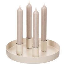Artikel Stabkerzenhalter Metall Magnet Ø25mm Cremeweiß 4er-Set Innenbereich