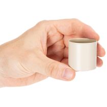 Artikel Magnetischer Kerzenhalter aus Metall, Ø 4 cm, für Stabkerzen 34 mm, 4er-Set, taupe-creme