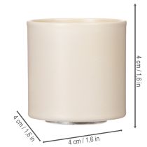 Artikel Magnetischer Kerzenhalter aus Metall, Ø 4 cm, für Stabkerzen 34 mm, 4er-Set, taupe-creme