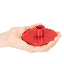 Artikel Kerzenhalter aus Metall Rot 10cm für Stabkerzen 2 Stück