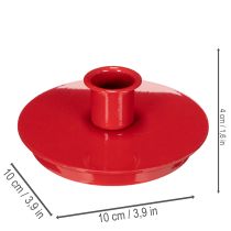 Artikel Kerzenhalter aus Metall Rot 10cm für Stabkerzen 2 Stück