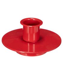 Artikel Kerzenhalter aus Metall rot Ø 8 cm für Stabkerzen 3er-Set