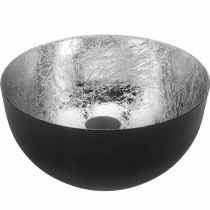 Artikel Kerzenhalter Schwarz Silber Stabkerzenhalter Ø13cm H6,5cm