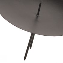 Artikel Adventskerzenhalter Schwarz Metall Ø8cm - Stilvolle Kerzenstecker für festliche Deko, 4er-Set