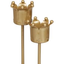 Kerzenhalter Adventskranz Kerzenhalter Gold Krone Ø2,5cm 4St